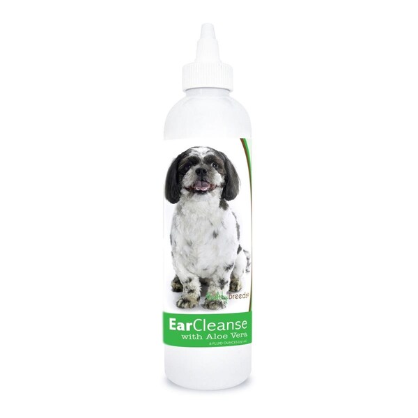 Healthy Breeds 8 oz Shih-Poo Ear Cleanse with Aloe Vera Cucumber Melon 840235197584 - main
